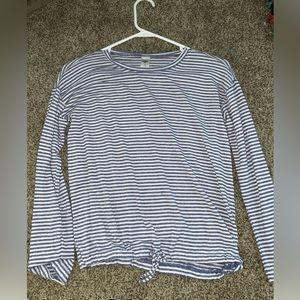 OshKosh purple and white striped long sleeve with a scrunch bottom